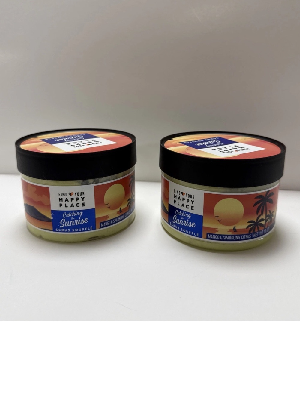 2(two) Catching Sunrise Mango & Sparkling Citrus Body Scrub Soufflé - 10oz Jars